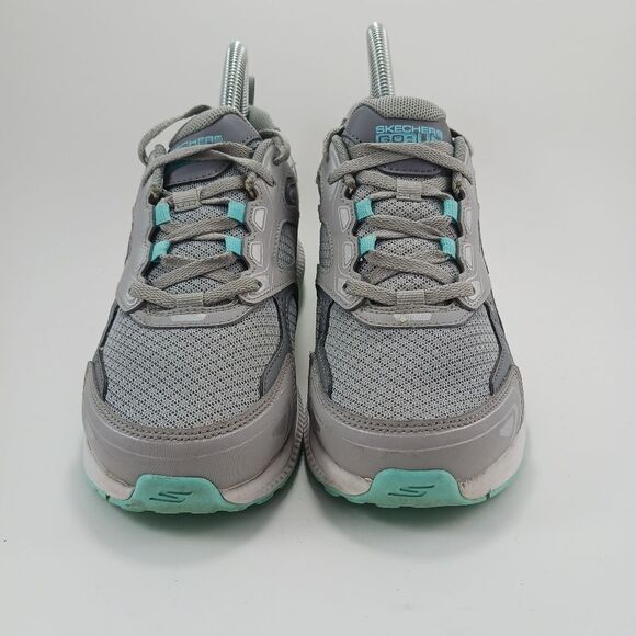 Skechers Go Run Consistant Gray/ turquoise lace up womans running shoe size 7 - Picture 9 of 11